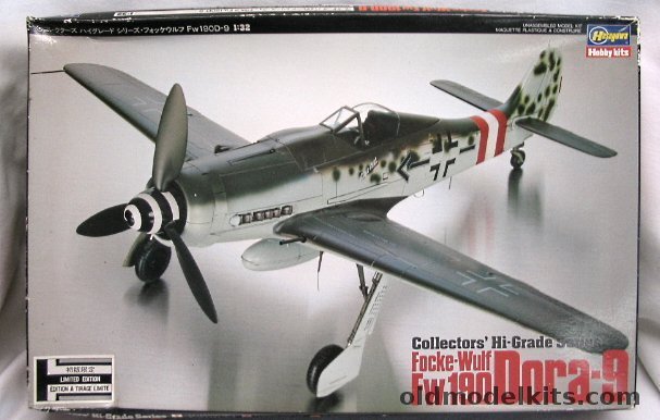 Hasegawa 1/32 Focke Wulf FW-190D-9 Collectors Hi-Grade Series - (FW190D9), CH003-4800 plastic model kit
